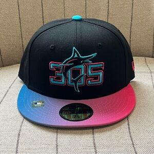 MIAMI MARLINS New Era Cap City Connect “305” Authentic Collection Fitted Hat